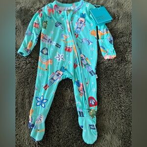 Posh Peanut NEW Holiday Christmas Nutcracker Footie Zip Preemie Bamboo